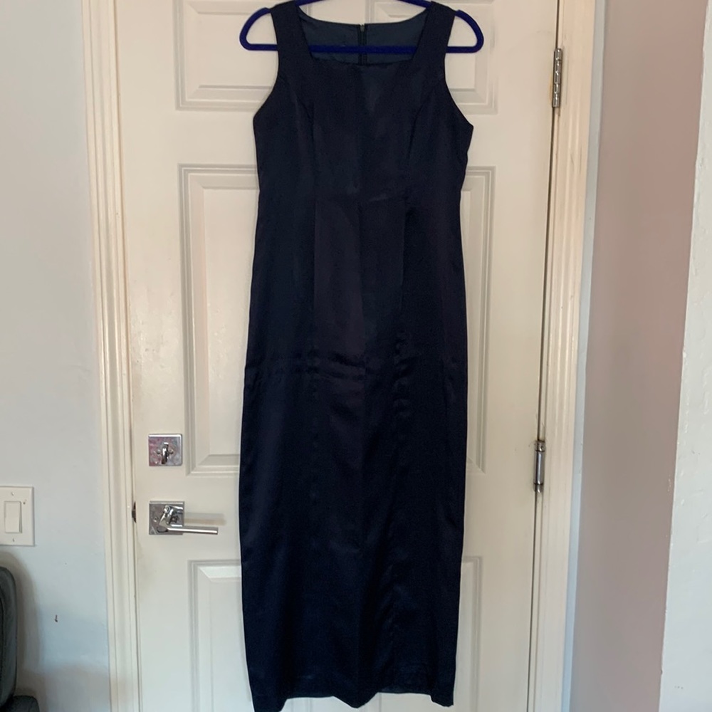 Navy blue gown with separate jacket